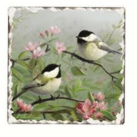 COUNTERART Counter Art CART11185 Chickadee Number 1 Single Tumbled Tile Coaster CART11185